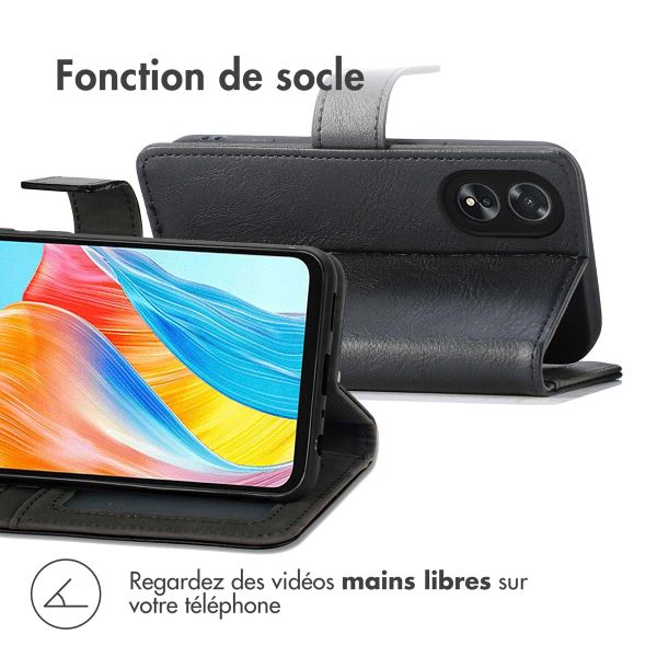 imoshion Étui de télephone portefeuille Oppo A18 / Oppo A38 - Noir