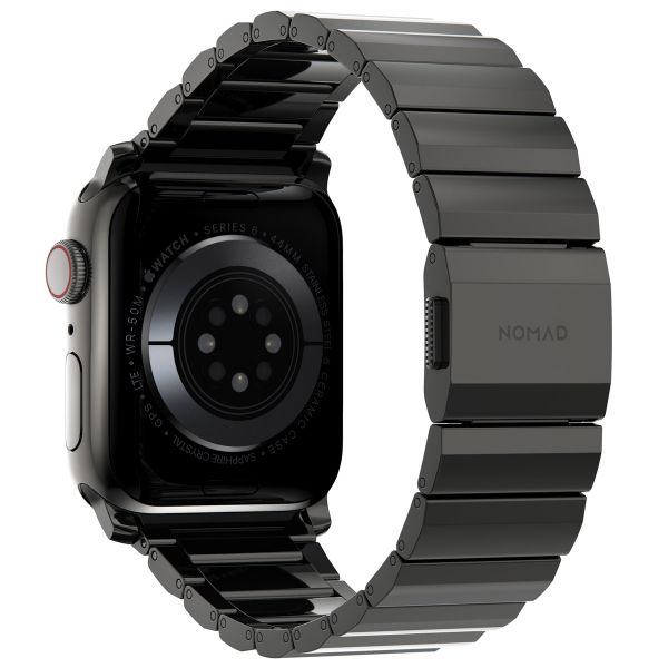 Nomad Bracelet à maillons magnétiques en acier Apple Watch Series 1 á 10 / SE / Ultra (2) (44/45/46/49 mm) - Graphite