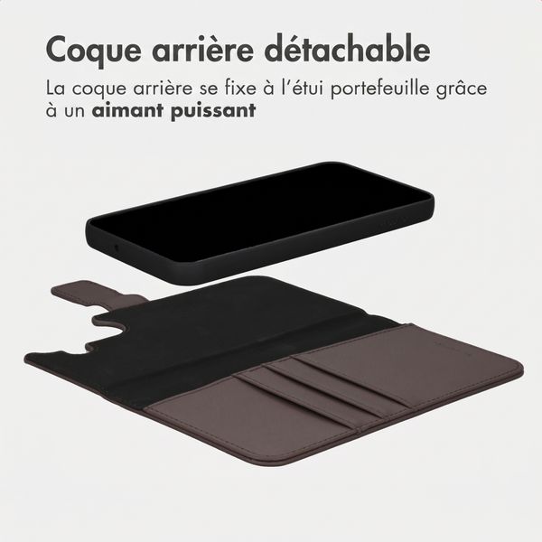 imoshion Étui portefeuille luxe 2-en-1 amovible Samsung Galaxy S26 Ultra - Marron