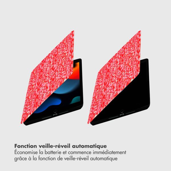 Selencia Coque tablette Vivid Apple iPad 9 (2021) 10.2 pouces / iPad 8 (2020) 10.2 pouces / iPad 7 (2019) 10.2 pouces - Wild Spots Lipstick