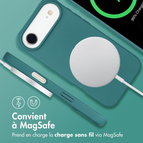 imoshion Coque arrière Color avec cordon amovible et MagSafe Apple iPhone Air - Vert foncé
