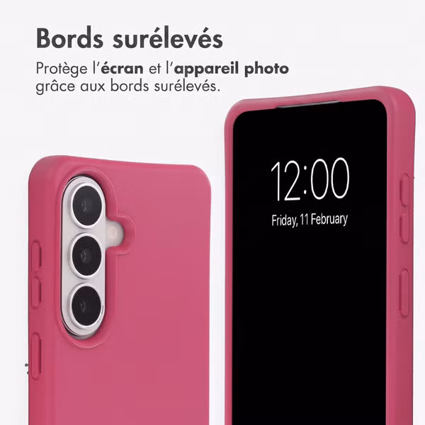 imoshion Coque arrière Color avec cordon amovible et MagSafe Samsung Galaxy S26 - Raspberry