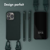 Selencia Coque silicone avec cordon amovible Apple iPhone 13 - Vert foncé