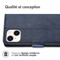 imoshion Étui de téléphone portefeuille Luxe iPhone 14 - Bleu foncé