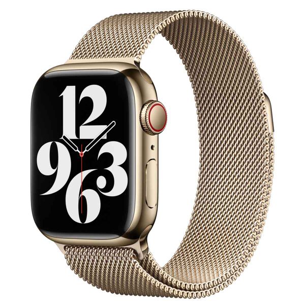 Apple Bracelet à boucle Milanais Apple Watch Series 1 á 9 / SE (38/40/41 mm) | Series 10 (42 mm) - Gold