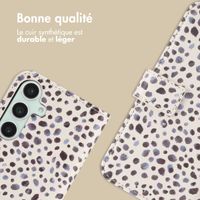 imoshion Étui de télephone portefeuille Design Samsung Galaxy S25 - Black And White Dots