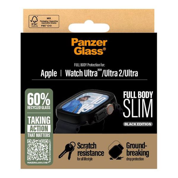PanzerGlass Coque Full Body slim Apple Watch Ultra / Ultra 2 / Ultra 3 - 49 mm - Noir