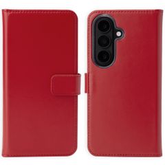 Selencia Étui portefeuille en cuir véritable Samsung Galaxy S26 Plus - Rouge