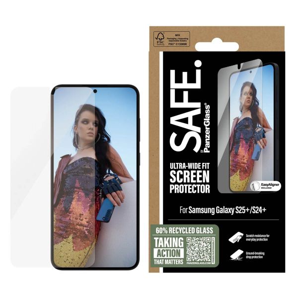 SAFE by PanzerGlass Protection d'écran Ultra-Wide Fit avec applicateur Samsung Galaxy S24 Plus