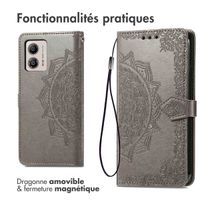 imoshion Etui de téléphone portefeuille Mandala Motorola Moto G53 - Gris