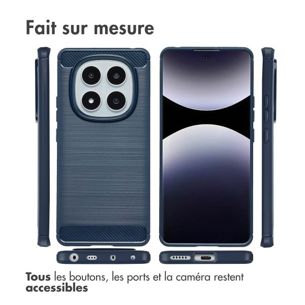 imoshion Coque Brushed Xiaomi Redmi Note 14 Pro (4G) - Bleu foncé