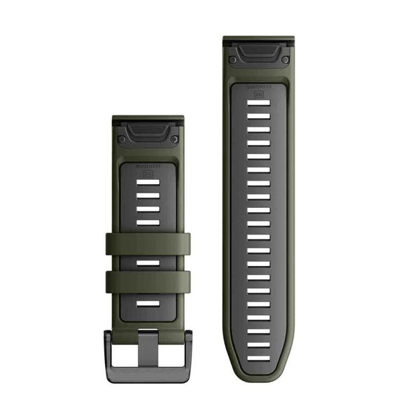 Garmin Bracelet QuickFit® en silicone  - Connexion Garmin 26 mm - Moss / Graphite