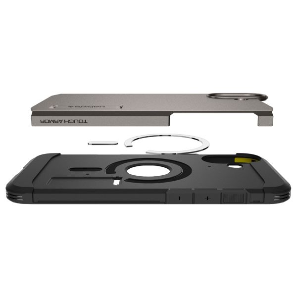 Spigen Coque Tough Armor MagSafe Apple iPhone 16 - Gunmetal