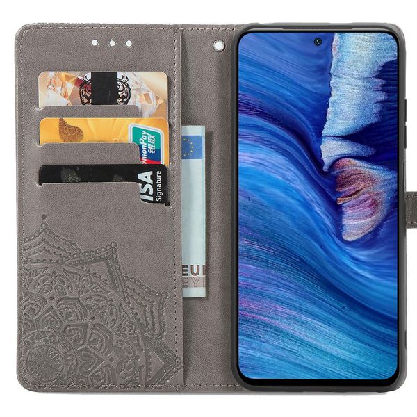 imoshion Etui de téléphone Mandala Xiaomi Redmi Note 10 (5G) - Gris