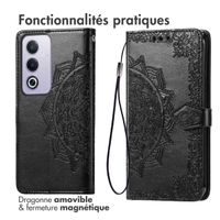 imoshion Etui de téléphone portefeuille Mandala Oppo A80 5G - Noir