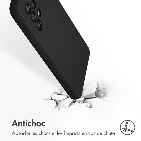 Accezz Coque Liquid Silicone Samsung Galaxy A53 - Noir