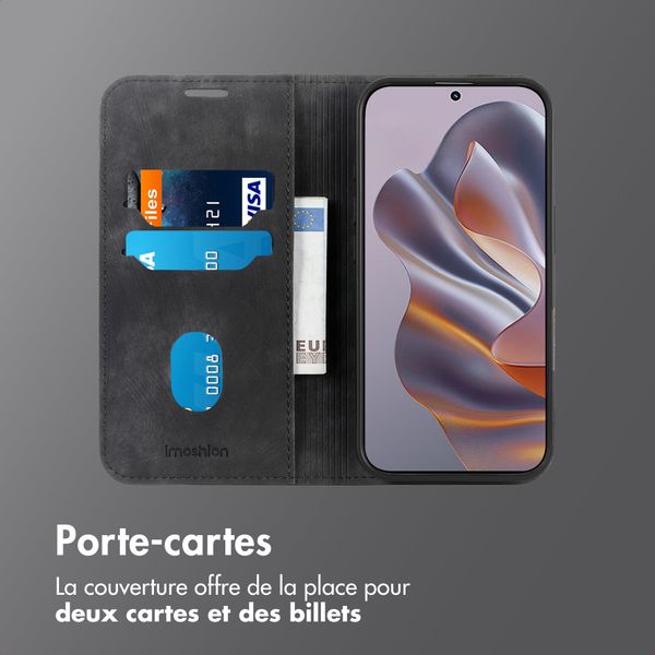 imoshion Étui de téléphone portefeuille Slim Motorola Thinkphone 25 / Edge 50 Neo / Edge 60 Neo - Noir