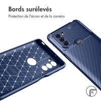 imoshion Coque silicone Carbon Motorola Moto G31 - Bleu