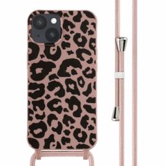 imoshion Coque design en silicone avec cordon Apple iPhone 14 - Animal Pink
