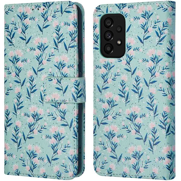 imoshion ﻿Étui de téléphone portefeuille Design Samsung Galaxy A53 - Blue Flowers