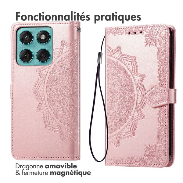 imoshion Etui de télephone Mandala Motorola Moto G57 Power - Rose Doré