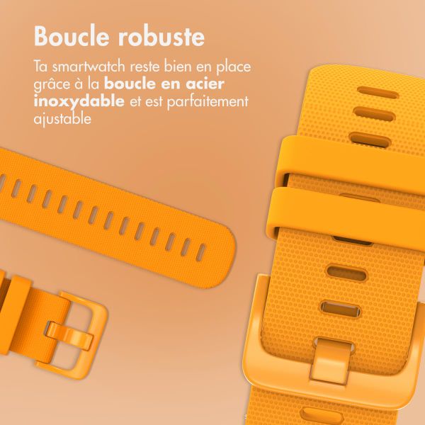 imoshion Bracelet sport en silicone avec boucle - Connexion universelle 22 mm - Orange