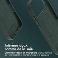 Accezz Coque arrière en cuir avec MagSafe Apple iPhone 17 Pro - Cedar Green