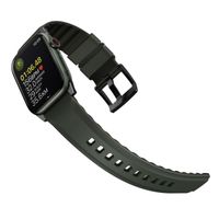 Uniq Bracelet Linus en silicone AiroSoft™ Apple Watch Series 1 á 10 / SE / Ultra (2) (44/45/46/49 mm) - Vert mousse