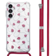 imoshion Coque Design avec cordon Samsung Galaxy A16 - Dusty Rose Connected Hearts