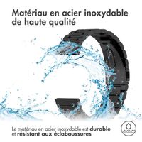 imoshion Bracelet en acier le Fitbit Versa 4 / 3 / Sense (2) - Noir