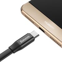 Baseus Nimple Series câble USB-A vers USB-C extra court - 23 centimètres - Noir