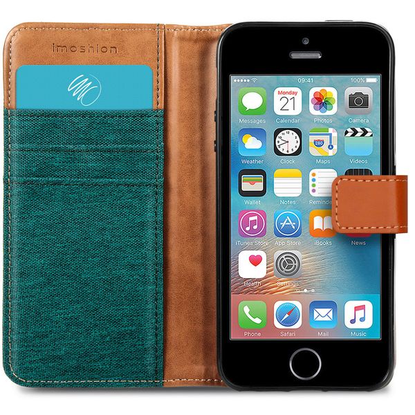 imoshion Étui de téléphone portefeuille Canvas Luxe iPhone SE / 5/5s