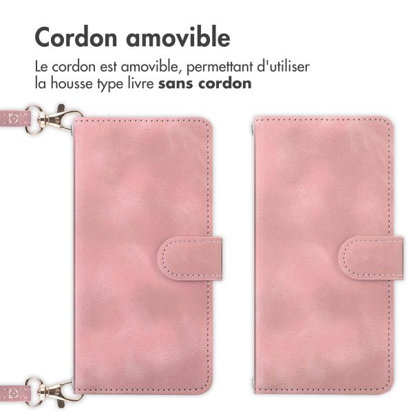 imoshion Etui de télephone portefeuille avec cordon Apple iPhone SE (2022 / 2020) / 8 / 7 - Rose