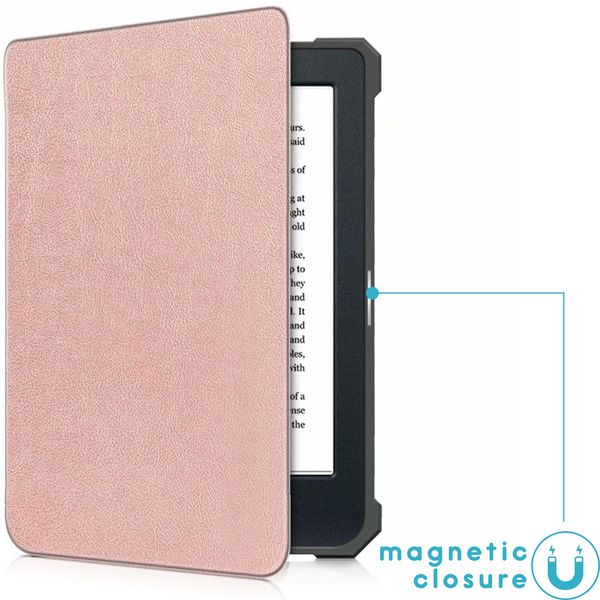 imoshion Étui de liseuse portefeuille Slim Soft Kobo Nia - Rose Doré