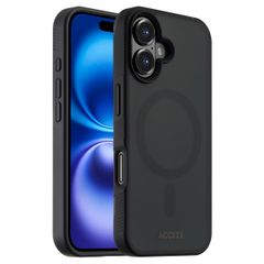 Accezz Coque Givrée Robuste avec MagSafe Apple iPhone 16 - Noir