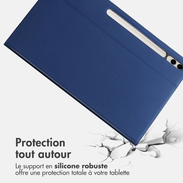 Accezz Coque tablette Classic Samsung Galaxy Tab S10 Plus / Tab S9 FE Plus / Tab S9 Plus - Bleu foncé