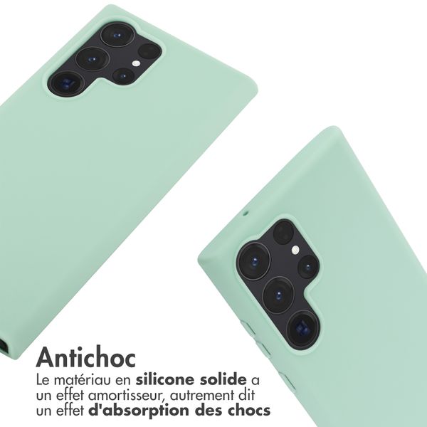 imoshion Coque en silicone avec cordon Samsung Galaxy S23 Ultra - Vert menthe