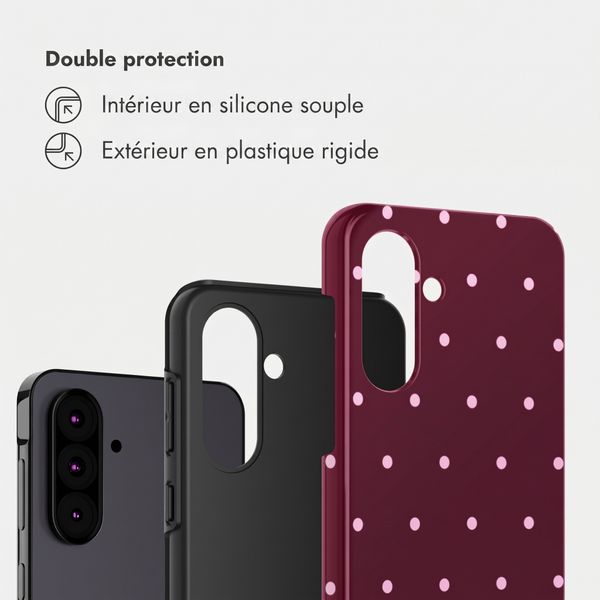 Selencia Coque arrière Vivid Samsung Galaxy A36 / A56 - Happy Dots Burgundy