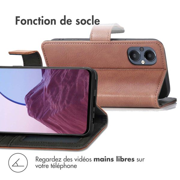 imoshion Étui de téléphone portefeuille Luxe Oppo Reno8 Lite - Brun