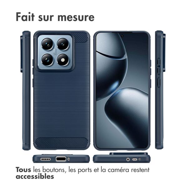 imoshion Coque Brushed Xiaomi 14T Pro - Bleu foncé