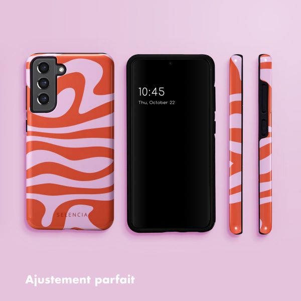 Selencia Coque arrière Vivid Samsung Galaxy S21 FE - Dream Swirl Pink