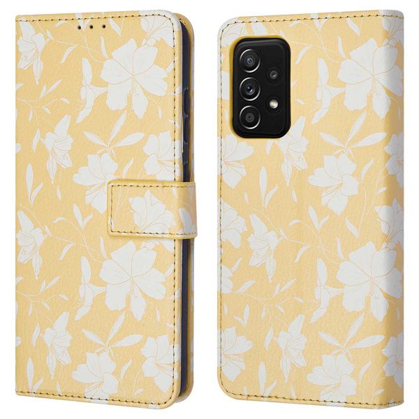 imoshion ﻿Étui de téléphone portefeuille Design Samsung Galaxy A52(s) (5G/4G) - Yellow Flowers