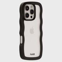 Holdit Coque Wavy iPhone 16 Pro - Black / Transparent