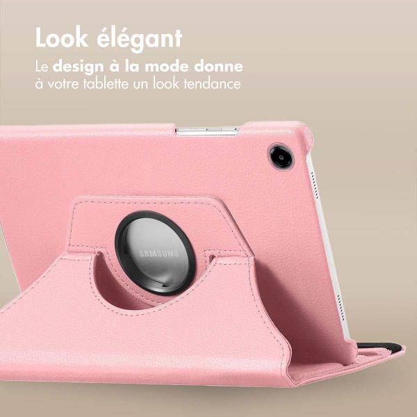 imoshion Coque tablette rotatif à 360° Samsung Galaxy Tab A9 8.7 pouces - Rose