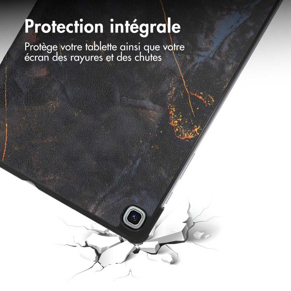 imoshion Coque tablette Design Samsung Galaxy Tab S6 Lite (2020/2022/2024) - Black Marble