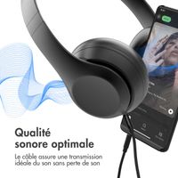 imoshion ﻿Câble AUX - Câble audio 3,5 mm / Jack - Mâle vers mâle - 1 mètre - Noir