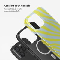 Selencia Coque arrière Vivid avec MagSafe Apple iPhone 15 Pro - Zebra Winter Sky Titanium Yellow