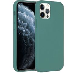Accezz Coque Liquid Silicone Apple iPhone 12 (Pro) - Vert foncé