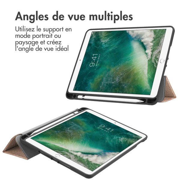 imoshion Coque tablette Trifold Apple iPad 6 (2018) 9.7 pouces / iPad 5 (2017) 9.7 pouces / Air 2 (2014)/Air 1 (2013) - Rose Doré