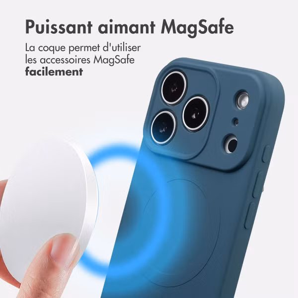 imoshion Coque Couleur avec MagSafe Apple iPhone 17 Pro - Bleu foncé